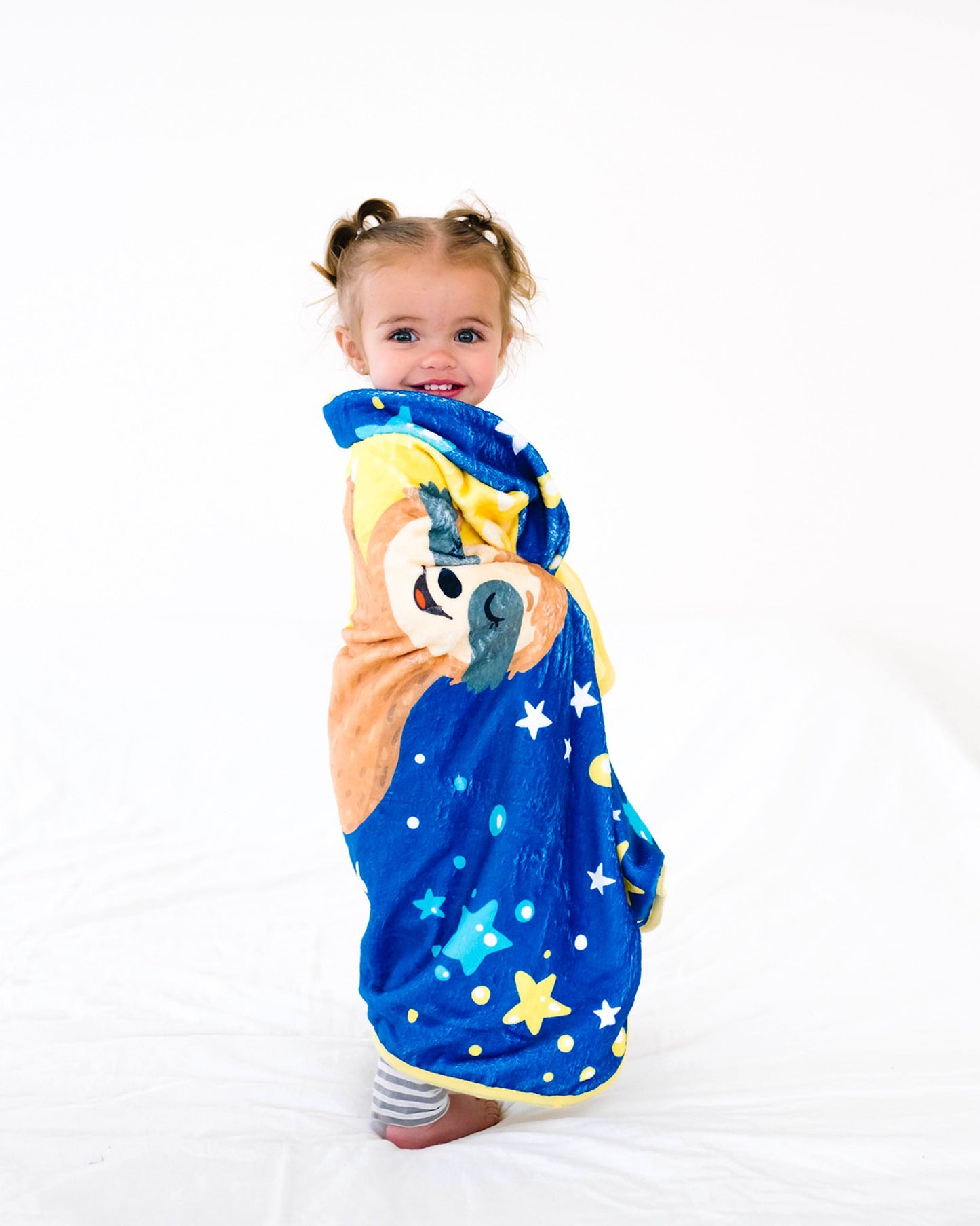 Baby Minky Sloth Blanket - Double Layers - I Love You to the Moon