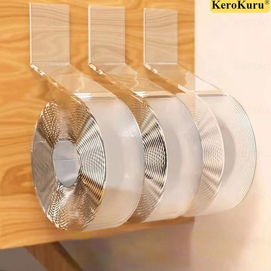 1/3/5M Double Sided Tape Transparent Acrylic Reusable Waterproof